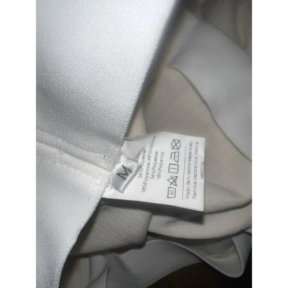 NWT! KATE KASIN Sweater Midi Skirt Set Medium Cream Ribbed Knit Two Piece Outfit